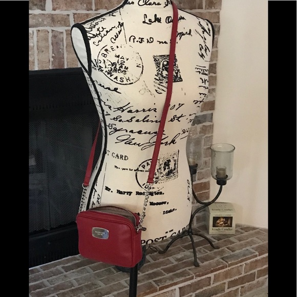 Michael Kors Handbags - Michael Kors Red Soft Leather chain Purse